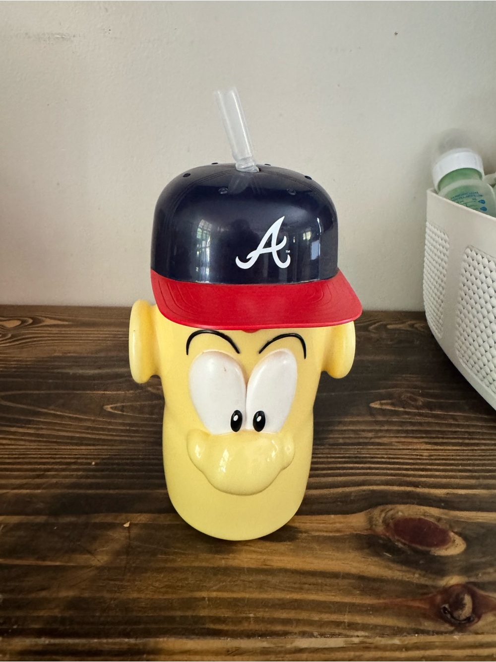 Atlanta Braves Blooper Character Drink Cup with Straw - Navy & Red